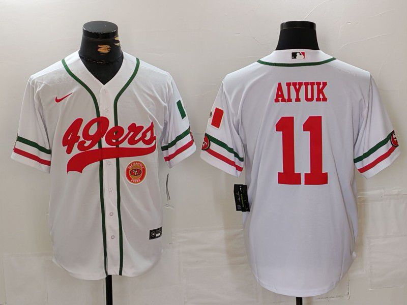 Men San Francisco 49ers #11 Aiyuk White Joint Name 2024 Nike Limited NFL Jersey style 3->san francisco 49ers->NFL Jersey
